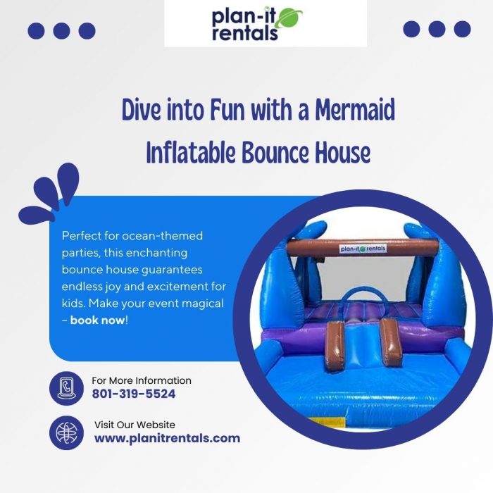 Dive into Fun with a Mermaid Inflatable Bounce House