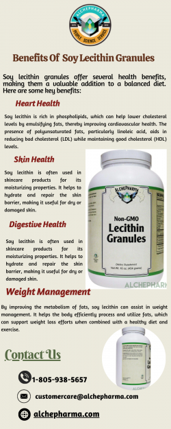 Enhance Your Health with Soy Lecithin Granules- AlchePharma
