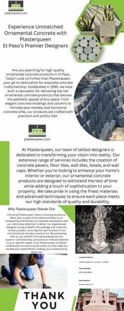 Experience Unmatched Ornamental Concrete with Plasterqueen El Paso’s Premier Designers