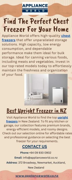 Find The Perfect Chest Freezer For Your Home