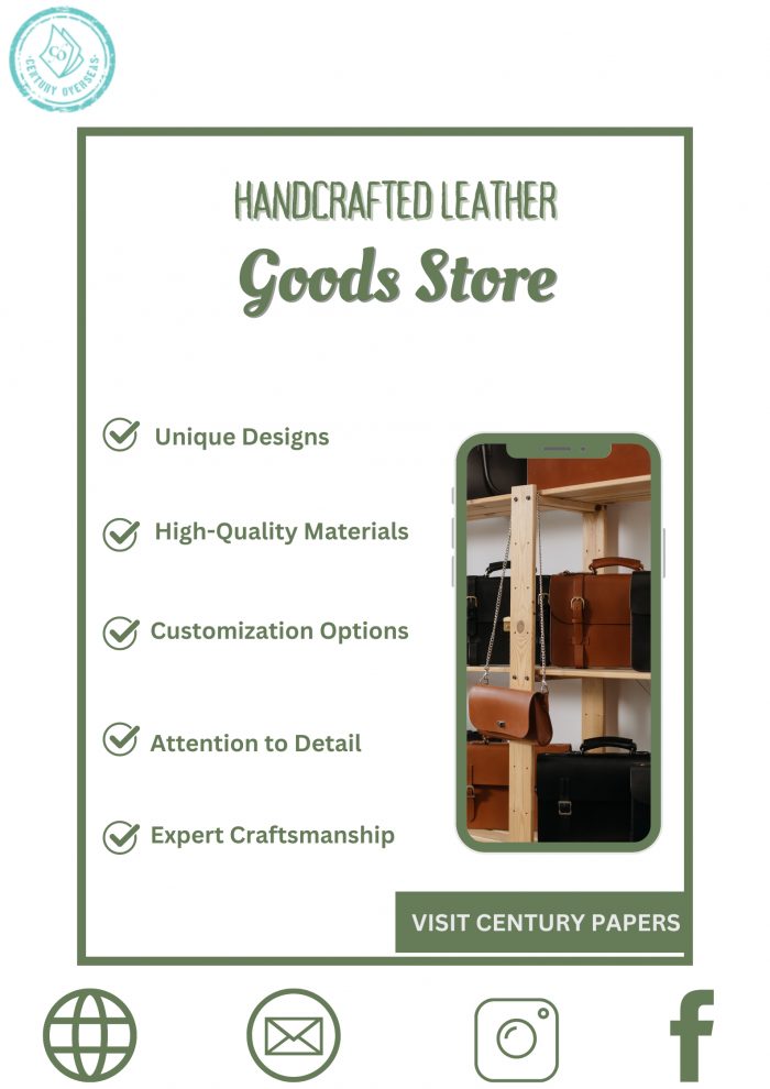 Handcrafted Leather Goods Store