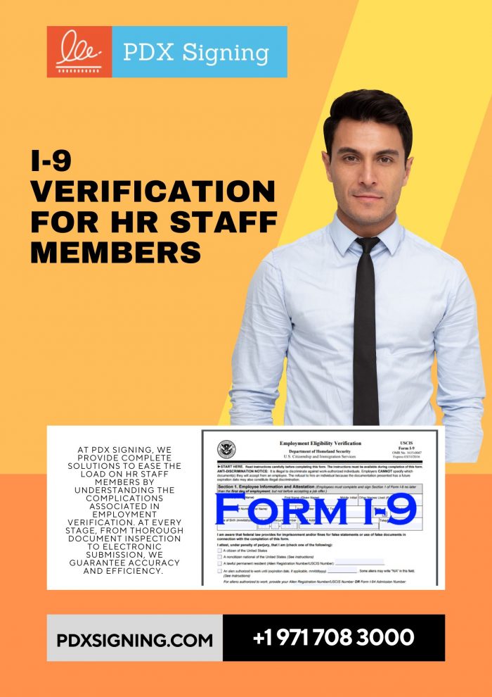 I-9 verification For HR staff members