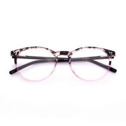 Fashion Round Lightweight Eyeglasses with Rivet Trim Frame Spring Hinges 51mm