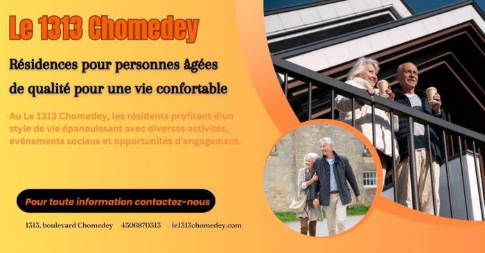 Le 1313 Chomedey – Résidences pour personnes âgées de qualité pour une vie confortable
