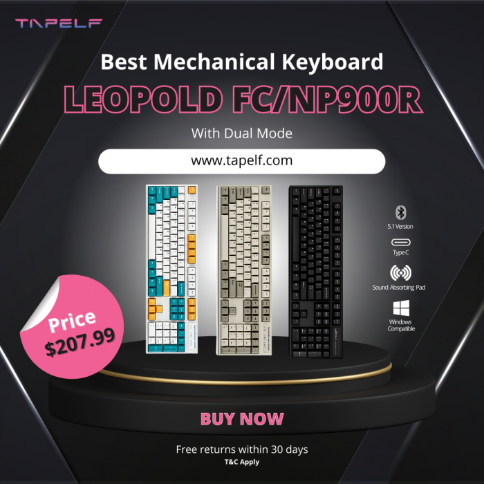 Shop Leopold FC/NP900R Dual Mode Mechanical Keyboard – Tapelf