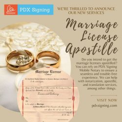 Marriage License Apostille Services