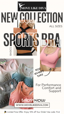 New Collection of Sports Bras for Gym by Move Like Diva