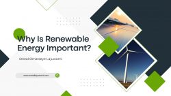 Oneal Omatseye Lajuwomi- Why Is Renewable Energy Important?