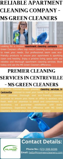 Professional Apartment Cleaning Company – MS Green Cleaners