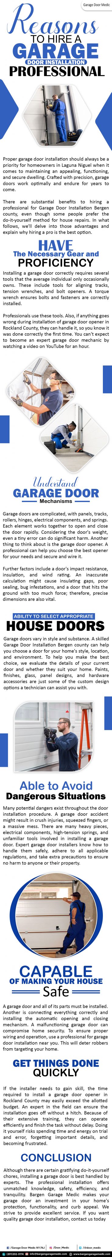 Reasons to Hire a Garage Door Installation Professional