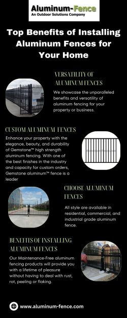 Top Benefits of Installing Aluminum Fences for Your Home