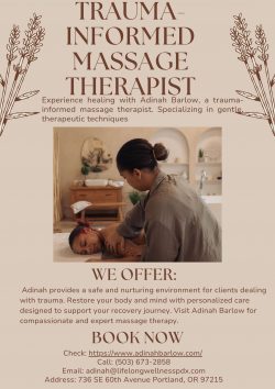 Trauma-Informed Massage Therapy by Adinah Barlow