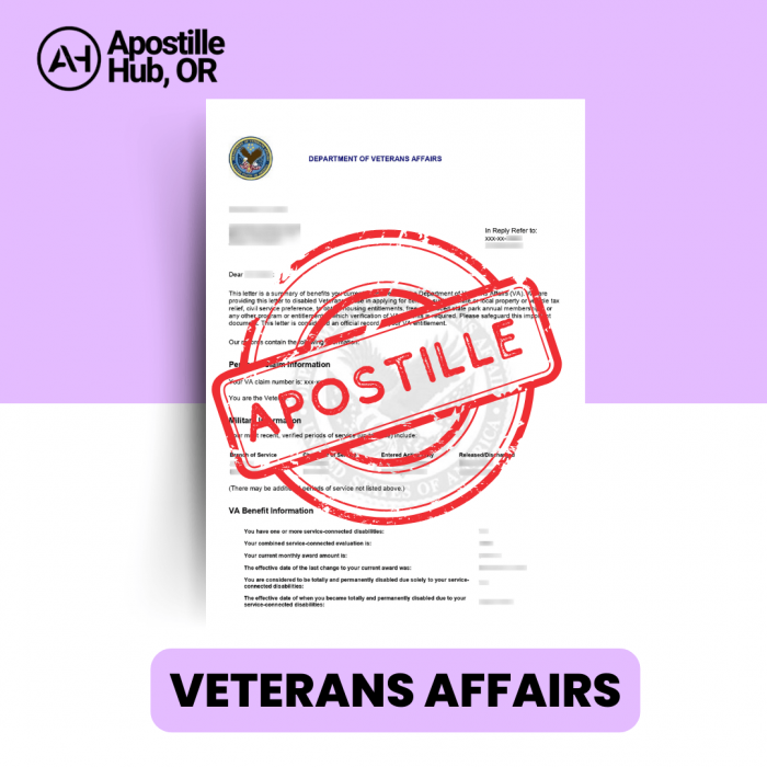 Apostille for Veterans Affairs (VA)
