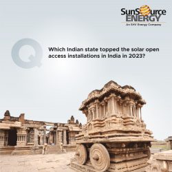 Which Indian State Topped the Solar Open-Access Installations in India in 2023?