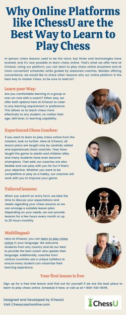 Why Online Platforms like IChessU are the Best Way to Learn to Play Chess