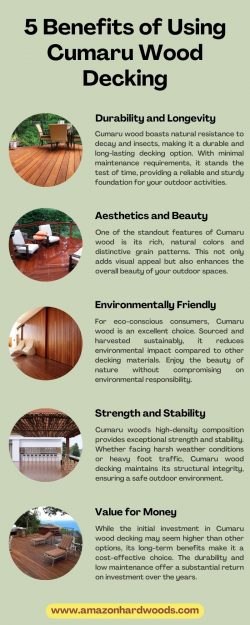 5 Benefits of Using Cumaru Wood Decking