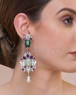 Victorian Natural Stone Handcrafted Earrings online by Sonoor