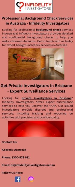 Background Check Services in Australia – Infidelity Investigators