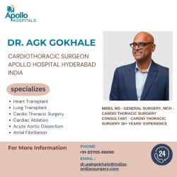 Dr.AGK Gokhale, Best Cardiothoracic Surgeon Apollo Hospital Hyderabad India