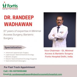 Dr. Randeep Wadhawan Top Bariatric Surgeon Fortis Hospital Delhi, India