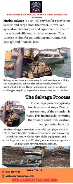 Expert Marine Salvage Services for Vessels | AAA Boat Salvage