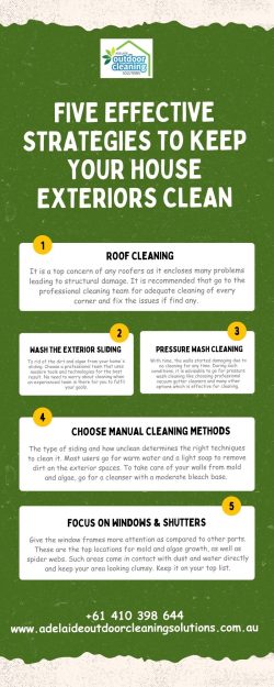 Five Effective Strategies To Keep Your House Exteriors Clean