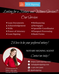 Looking for a Notary and Witness Services