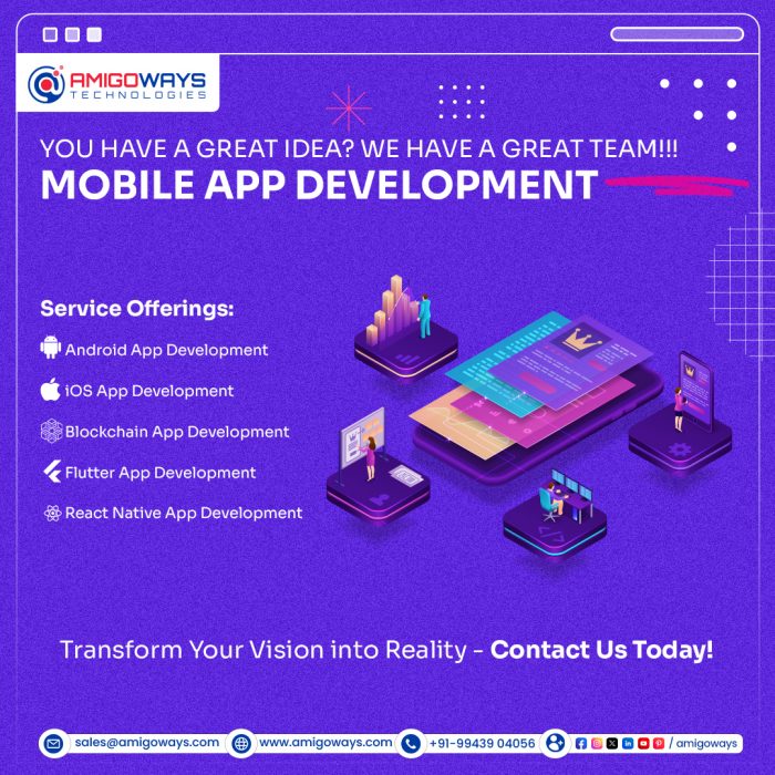 Unlock Your Business Potential with Amigoways Expert Mobile App Development Services