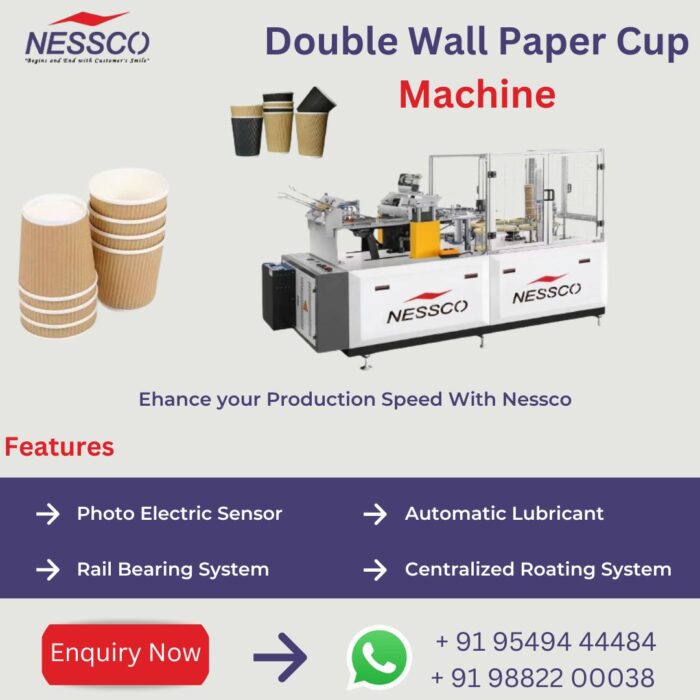 High-Efficiency Double Wall Paper Cup Machine for Sale”