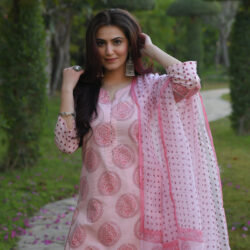 Cotton Suit Set with Dupatta