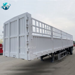 3 Axle White Cargo Side Wall Trailer