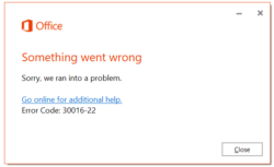 Get Solutions to Fix Office 365/2021/2019 Installation Error Code 30016-22