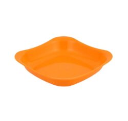 Orange Square Plastic Plate