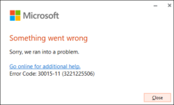 How to troubleshoot this Office Error Code 30015, 30015-11, 30015-6