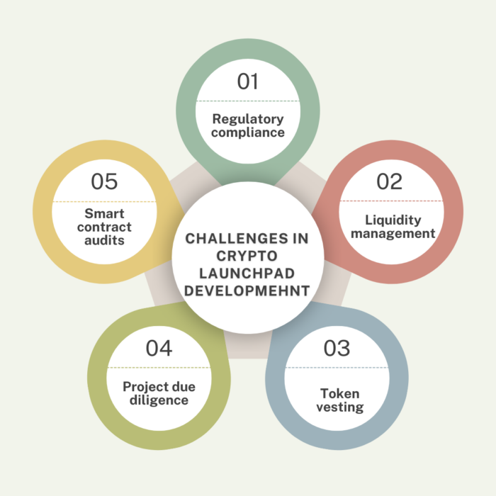 Challenges in crypto launchpad development