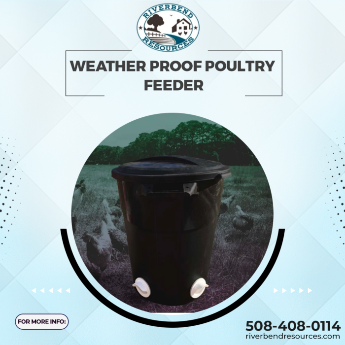 Weather proof poultry feeder
