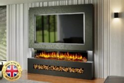 Pre-Built Media Wall with Electric Fire Package 7