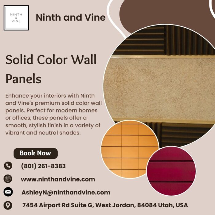 Transform Your Space with Sleek Solid Color Wall Panels by Ninth and Vine