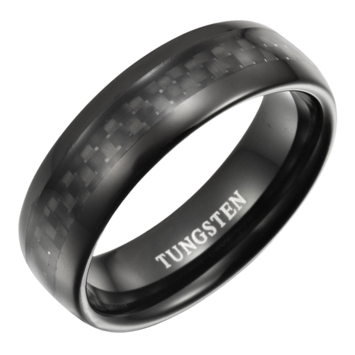 Men’s 7mm Black Tungsten Ring