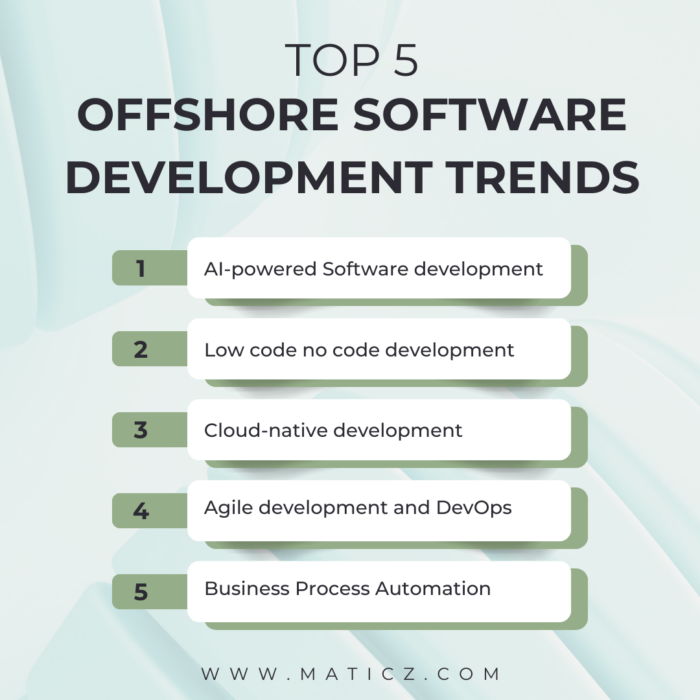 Top offshore software development trends