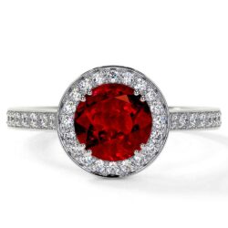 Signature Ruby Ring in Luxurious White Gold for Women
