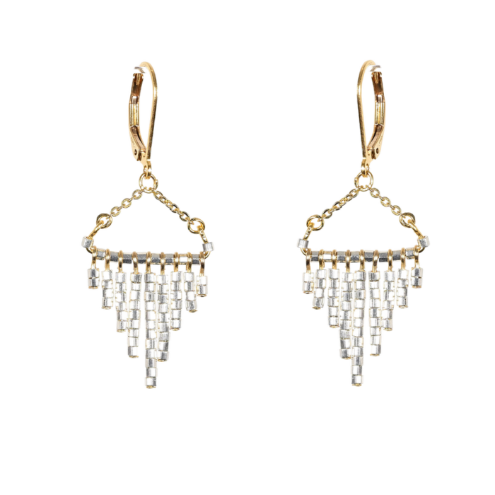 Beaded Pearl Earrings