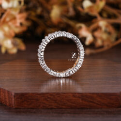Dazzling Baguette Cut Moissanite Band for Everyday Glam