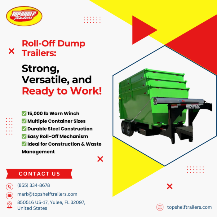Roll-Off Dump Trailers: Strong, Versatile, and Ready to Work!