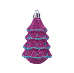 Glitter Christmas Tree Decoration Pendant Window Theme Layout