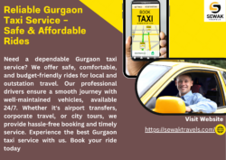 Reliable Gurgaon Taxi Service – Safe & Affordable Rides