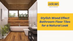 Get the Warmth of Wood with Durable Bathroom Floor Tiles