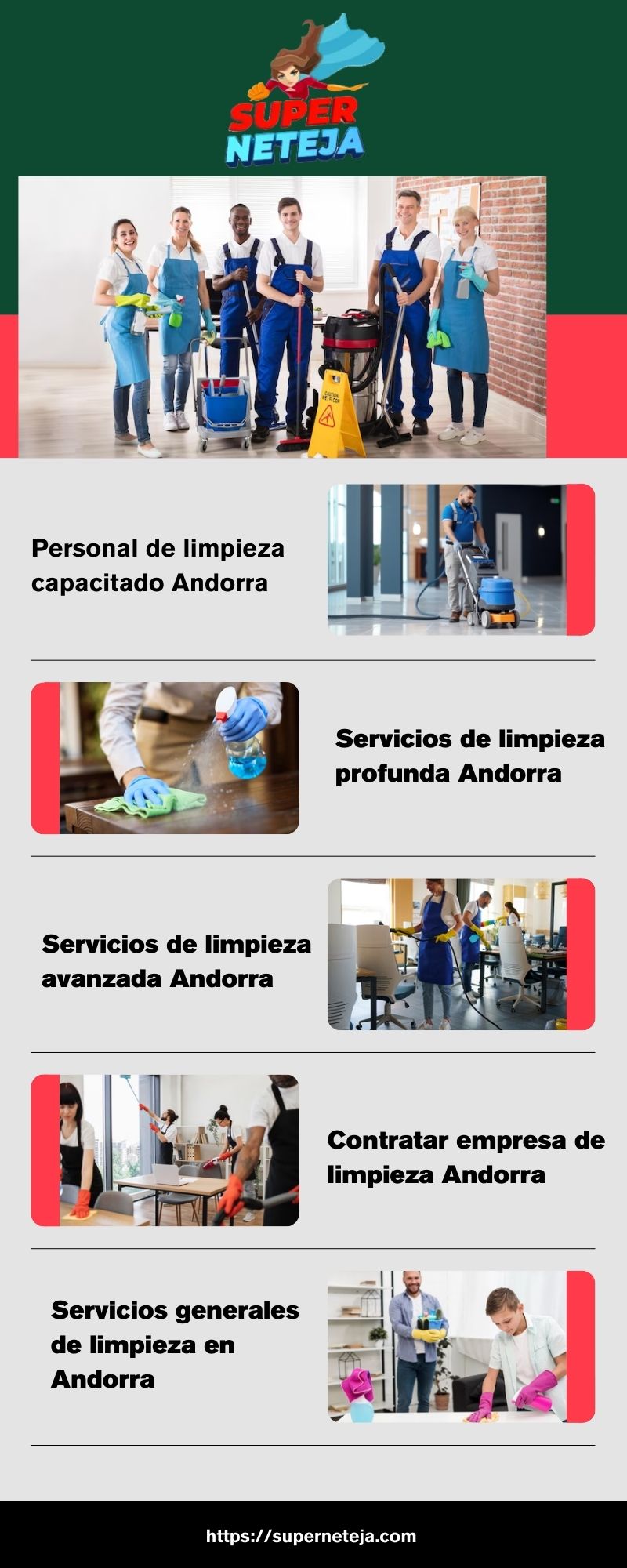 Personal de limpieza capacitado Andorra | Super Neteja