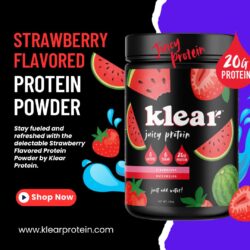 Shop for Klear Protein’s Strawberry Flavored Protein Powder