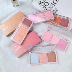 Tender Girl 3 Colors Blush Palette Nude Makeup